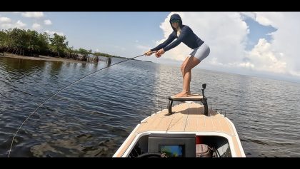 Erica Lynn 1er Sheepshead à la mouche et 1er sur le NEW SKIFF