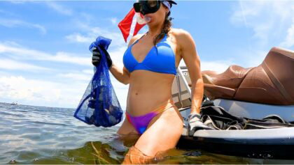 Scalloping off our JETSKI!! *Catch, Clean + Cook*