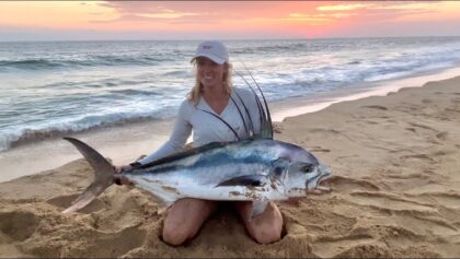 Surf Fishing for ROOSTERfish in Cabo MEXICO - Day 1